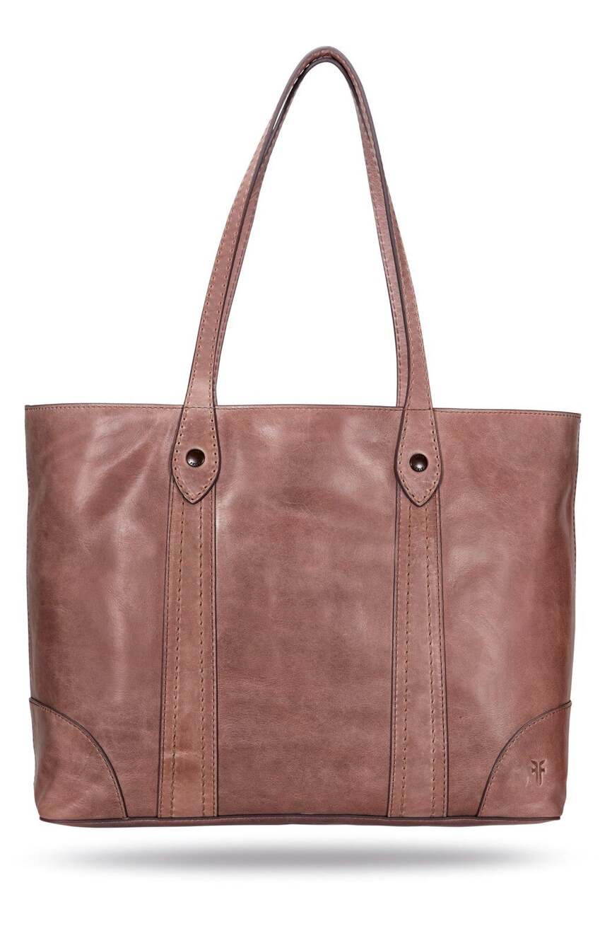 Frye Melissa Shopper Shadow Brown Leather Large Tote Shoulder Bag NWT DB181